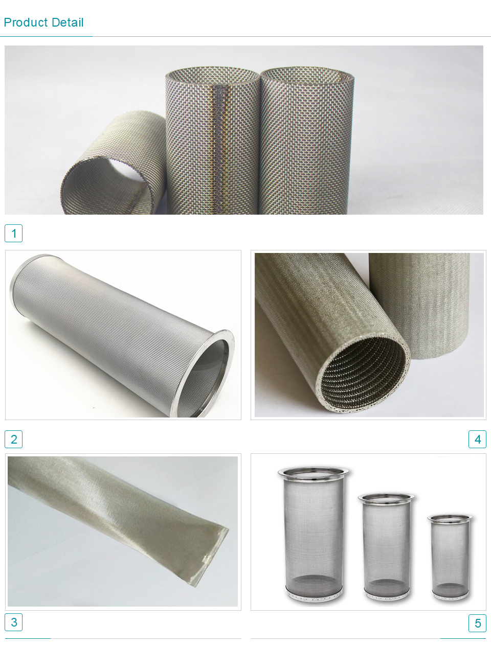 Stainless Steel Wire Mesh Filter Tube